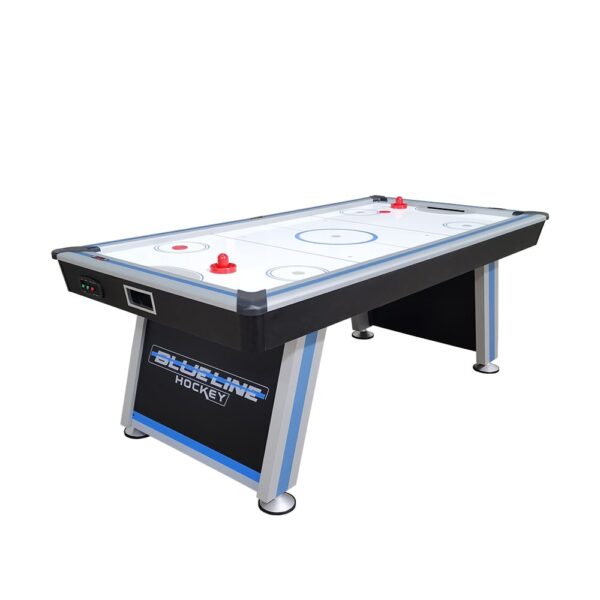 MACE 7FT Air Hockey Showdown: Electronic Scorer Edition in Sleek Black & Blue - Image 2