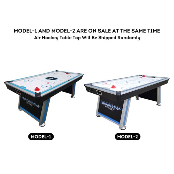 MACE 7FT Air Hockey Showdown: Electronic Scorer Edition in Sleek Black & Blue - Image 4