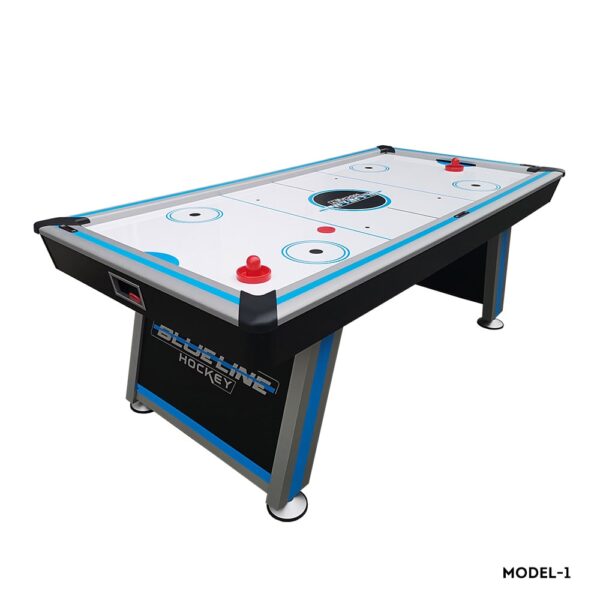 MACE 7FT Air Hockey Showdown: Electronic Scorer Edition in Sleek Black & Blue - Image 7