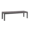 Manly Charcoal Aluminium Outdoor faux wood Top Bench with Grey Cushion (Set of Two) - Image 7