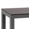 Manly Charcoal Aluminium Outdoor faux wood Top Bench with Grey Cushion (Set of Two) - Image 8