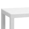 Manly White Aluminium Outdoor Faux wood Top Bench with Grey Cushion (Set of Two) - Image 9