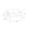 Paris 4 Piece Charcoal Aluminium Sofa Lounge Set - Grey Cushion - Image 7