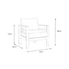 Paris 4 Piece Charcoal Aluminium Sofa Lounge Set - Grey Cushion - Image 10