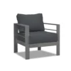 Paris 5 Seater Charcoal Aluminium Sofa Lounge Set - Dark Grey Cushion - Image 7