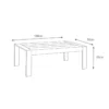 Paris 5 Seater White Aluminium Sofa Lounge Suite - Grey Cushion - Image 3