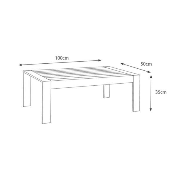 Paris 4 Piece White Aluminium Sofa Lounge Set - Light Grey Cushion - Image 6