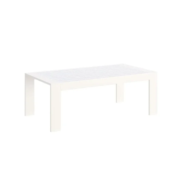 Paris 5 Seater White Aluminium Sofa Lounge Suite - Light Grey Cushion - Image 3