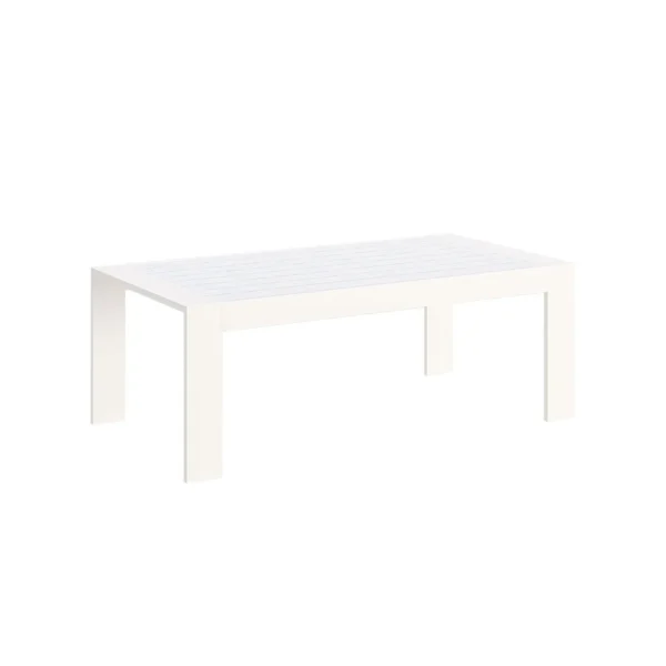 Paris 5 Seater White Aluminium Sofa Lounge Suite - Grey Cushion - Image 2