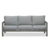 Manly 5 Seater Charcoal Aluminium Sofa Lounge Set - Grey Cushion - Image 6