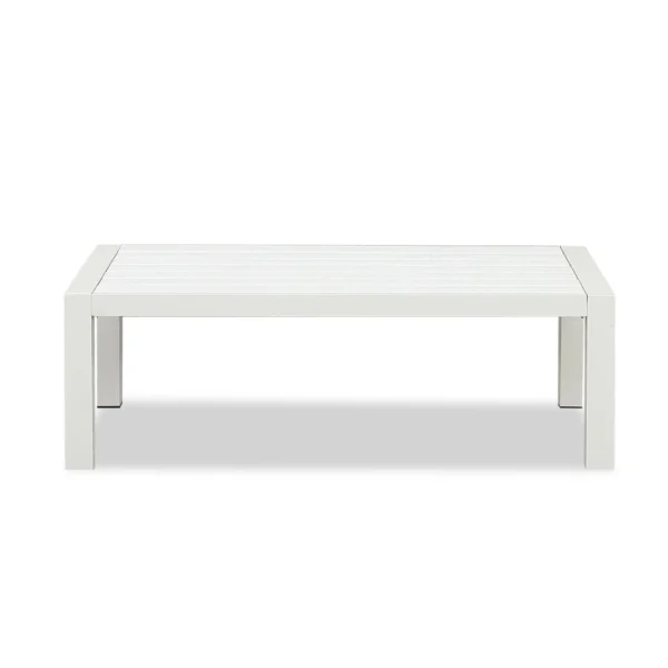 Manly 4 Seater White Aluminium Sofa Lounge Set - Grey Cushion - Image 10