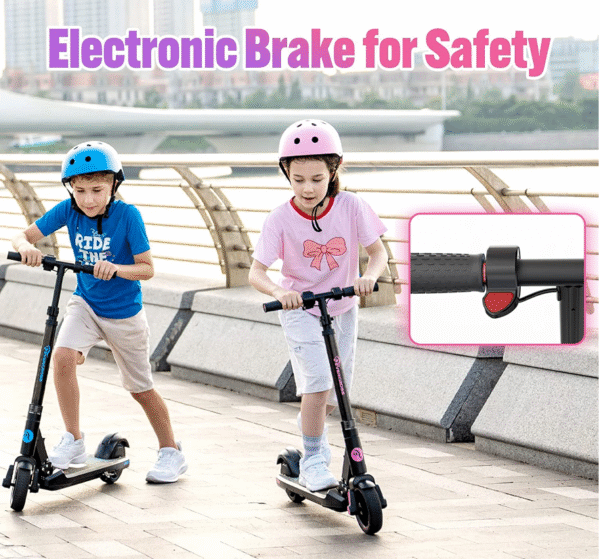 EV06C Electric Scooter, Foldable Electric Scooter for Kids Ages 6-12, up to 9.3 - Image 5