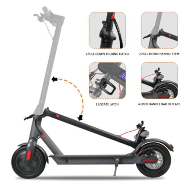 2024 Electric Scooter 900W 40KM/H 8.5inch 50KM Travel Foldable Portable Black