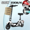 Electric Scooter 600W 35KM/H Motor 8 inch Foldable Portable Commuter Bike - Image 3