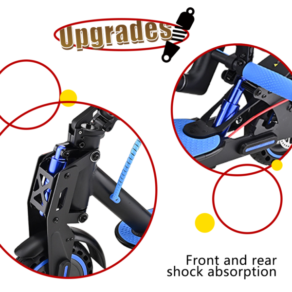 Electric Scooter 900W 40KM/H Foldable Travel E-Bike w/ Shock Absorber - Image 3