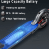 50KM Electric Scooter 800W Foldable Travel Escooter Adults Riding Commuter Bike - Image 5