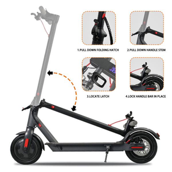 Electric Scooter Yellow Foldable Portable 900W 40KM/H 50KM Adult Traveling eBike - Image 5