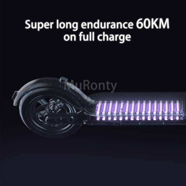 Electric Scooter Yellow Foldable Portable 900W 40KM/H 50KM Adult Traveling eBike - Image 8