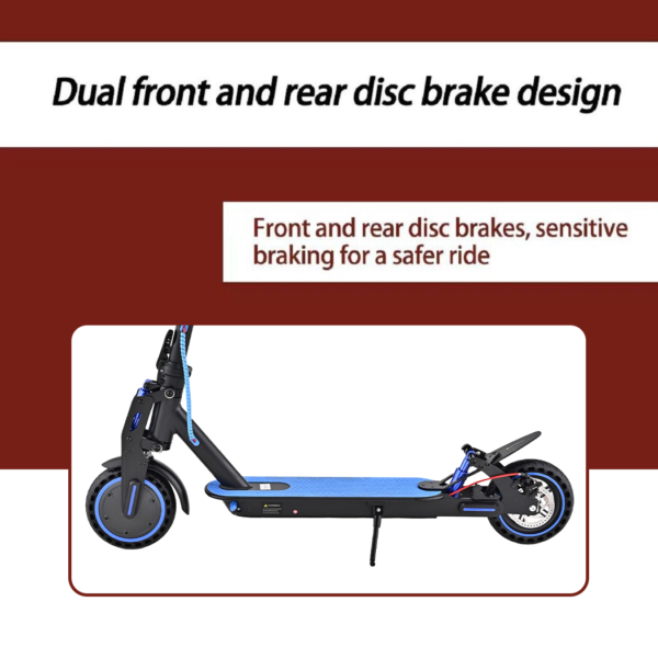 Electric Scooter 900W 40KM/H Foldable Travel E-Bike w/ Shock Absorber - Image 8