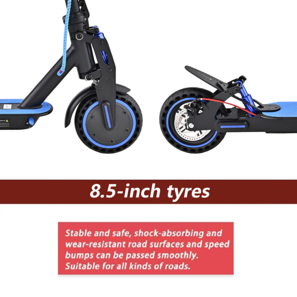 Electric Scooter 900W 40KM/H Foldable Travel E-Bike w/ Shock Absorber - Image 9