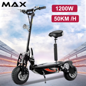 10'' Off Road Electric Scooter 50KM/H 12000W Black High Speed Electric Motor Adult Glow eBike