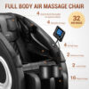 HOMASA Electric Massage Chair Full Body Recliner Chair w/ Touch Screen Black - Image 5