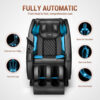 HOMASA Electric Massage Chair Full Body Recliner Chair w/ Touch Screen Black - Image 6