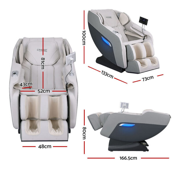 Livemor Massage Chair Electric Recliner 24 Nodes Full Body Massager Brisa - Image 2