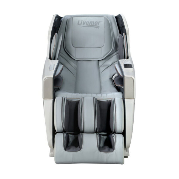Livemor Massage Chair Electric Recliner SL-track Shiatsu Massager White Varitas - Image 3