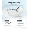 Livemor Massage Chair Electric Recliner SL-track Shiatsu Massager White Varitas - Image 13