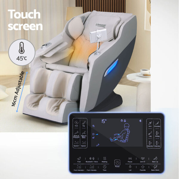 Livemor Massage Chair Electric Recliner 24 Nodes Full Body Massager Brisa - Image 6