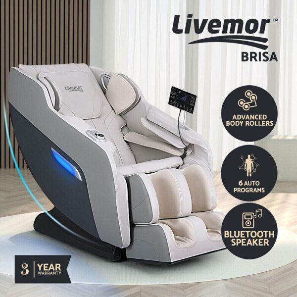 Livemor Massage Chair Electric Recliner 24 Nodes Full Body Massager Brisa - Image 9