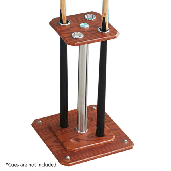 MACE Durable Billiard Cue Rack Pool Cue Stand With 4 Holes – Walnut - Image 3