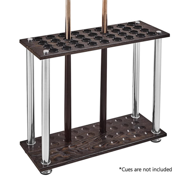 MACE Durable Billiard Cue Rack Pool Cue Stand With 36 Holes – Walnut - Image 2