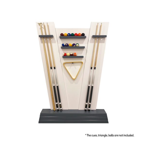 MACE Durable Pool Cue Stand Multifunctional Billiard Cue Rack – Black&White - Image 2