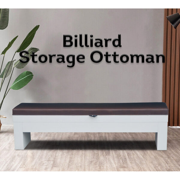 MACE 2 X 003 Storage Bench For Dining Pool Table – White Colour - Image 2