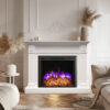 Berwick 2000W Electric Fireplace Heater White Mantel Suite with 30" Starlight Insert - Smartphone Control - Image 3