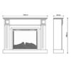 Berwick 2000W Electric Fireplace Heater White Mantel Suite with 30" Starlight Insert - Smartphone Control - Image 4