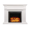 George 2000W Electric Fireplace Heater White Mantel Suite with 30" Starlight Insert - Smartphone Control