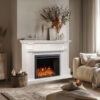 George 2000W Electric Fireplace Heater White Mantel Suite with 30" Starlight Insert - Smartphone Control - Image 5