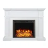 Hudson 2000W Electric Fireplace Heater White Mantel Suite With 30" Starlight Insert - Smartphone Control