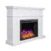 Hudson 2000W Electric Fireplace Heater White Mantel Suite With 30" Starlight Insert - Smartphone Control - Image 2