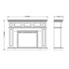 Hudson 2000W Electric Fireplace Heater White Mantel Suite With 30" Starlight Insert - Smartphone Control - Image 4