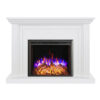 Kingsley 2000W Electric Fireplace Heater White Mantel Suite With 30" Starlight Insert - Smartphone Control - Image 2