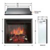 Primo 2000W 26" Electric Fireplace Insert - Image 5