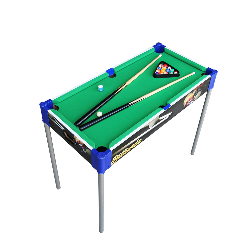 MACE 2Ft 8In Pool Table Black Frame Green Felt With Steel Legs