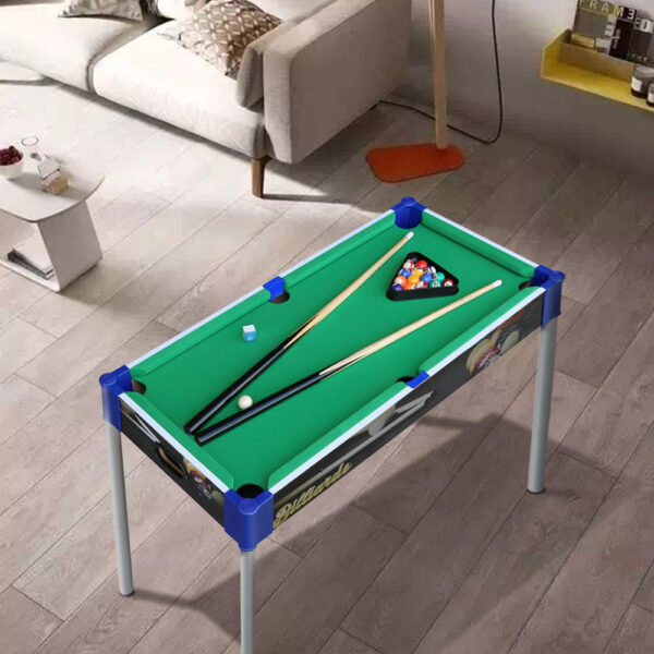 MACE 2Ft 8In Pool Table Black Frame Green Felt With Steel Legs - Image 2