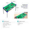 MACE 2Ft 8In Pool Table Black Frame Green Felt With Steel Legs - Image 5