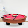 MACE 4-Player Round Shape 36″ Pool Table Brown Frame Red Felt - Image 2