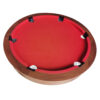 MACE 4-Player Round Shape 36″ Pool Table Brown Frame Red Felt - Image 3